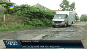 Вибоїни засипають травою